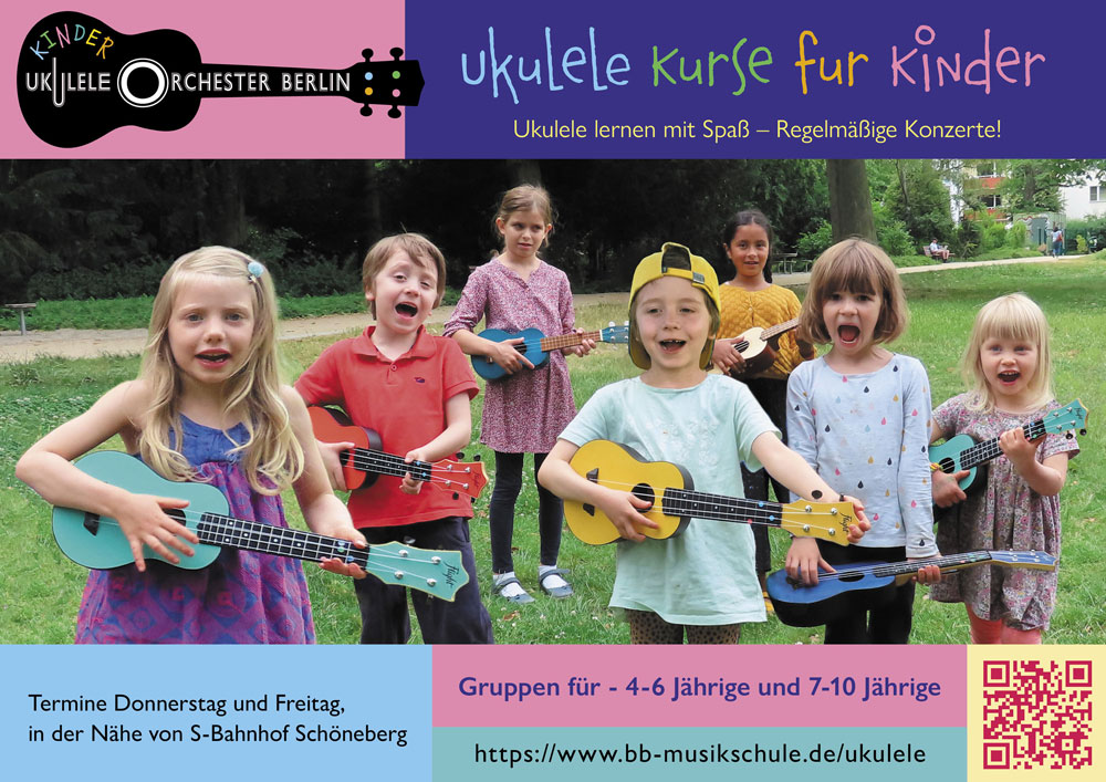 B&B Musikschule Berlin Schöneberg :: Ukulele-Unterricht für Kinder in kleinen Gruppen
